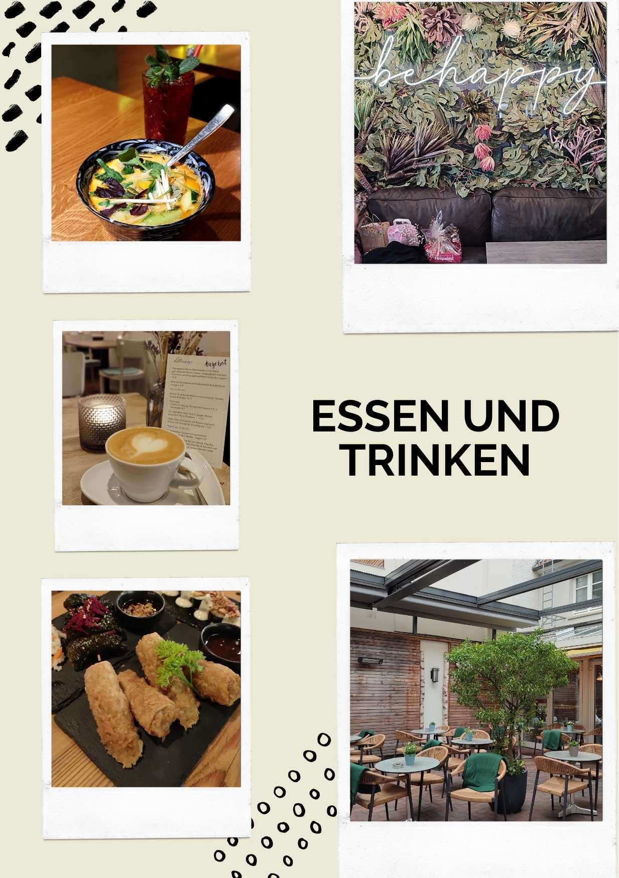 Reiseführer Vegan und Nachhaltig durch Lüneburg, Diese Seite zeigt eine Grafik zur Kategorie Essen und Trinken