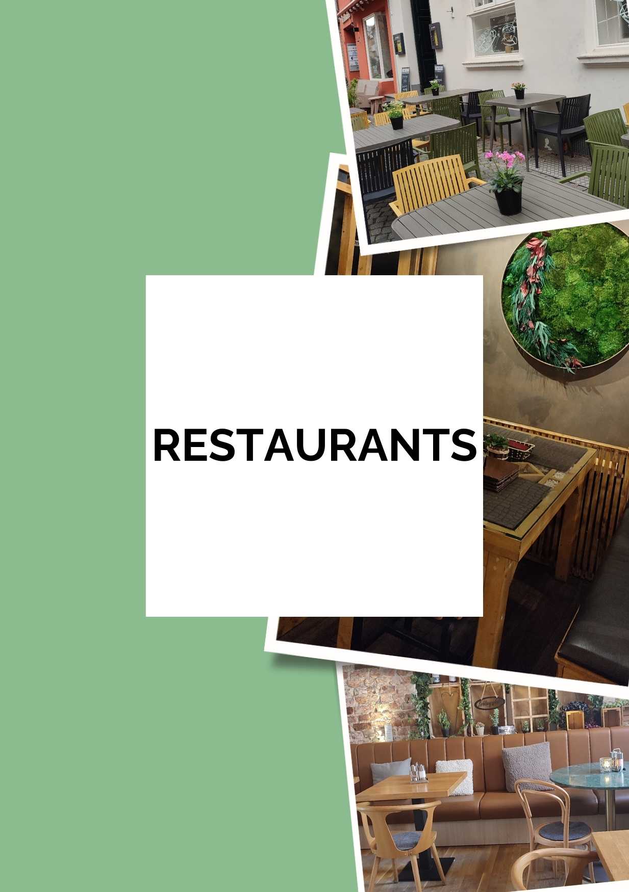 Reiseführer Vegan und Nachhaltig durch Lüneburg. Diese Seite zeigt eine Grafik für die Kategorie Restaurants